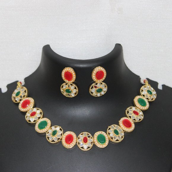 Jewelry - Multicolour stone necklace Multi color bead necklace jewelry Multi colour neckla
